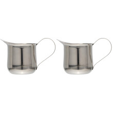 2Pièces Pichet De Service En Acier Inox Argenté Pour Sauce Et Lait
