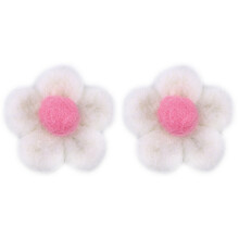 2Pièces Boules En Laine Feutrée Blanches DIY Décoration Épingle