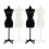 12Pièces Mini Stand Vêtements Durable Noir 1
