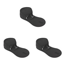 3Pièces Housse Reel Pêche Noire Protection Rembourrée Léger Pratique