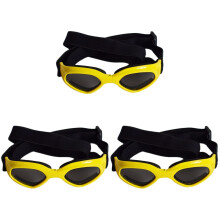 3Pièces Lunettes Jaunes Pour Animaux Antibuée Ventilées Style Mode