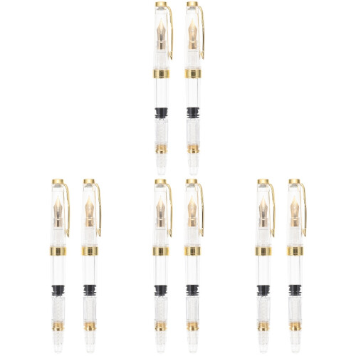 8Pièces Stylos Plume Portable Fluide Et