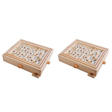 2Pièces Jouet Équilibre En Bois Perles Khaki Pour Enfants