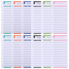 200Pièces Cartes Budget Usage Multicolores Faciles À Écrire