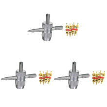 3Pièces Extracteur Valve Pneu Argent Durable Multiusage Pour