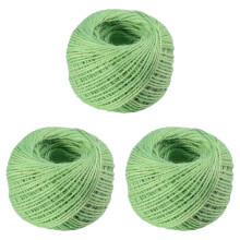 3Pièces Ficelle En Jute Vert Pour Projets Créatifs Événements