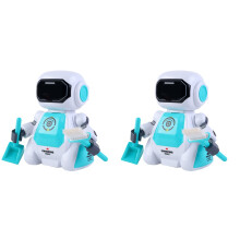 2St Dansende Robot Voor Kinderen Met Loopfunctie En Flitslicht