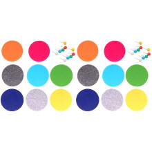 16Pièces Stickers Muraux Feutre Auto-Adhésifs Tableau Mémo Pour Salle