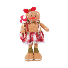Serie di Figure Natalizie In Stoffa con Gambe Lunghe Decorazione per Finestre Decorazione per Albero di Natale Natale (F)