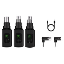 Professionell Trådlös Mikrofonomvandlare Trådlöst System för Gitarr XLR-Sändare och Mottagare Dynamisk Mikrofon A