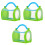 3Pièces Boîte De Visionnage Insectes Durable Cage Vert Clair 3