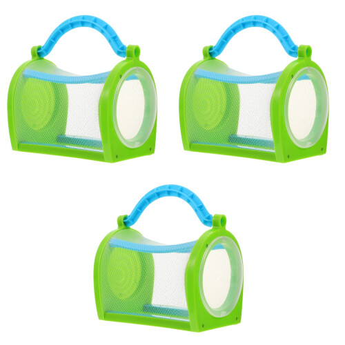 3Pièces Boîte De Visionnage Insectes Durable Cage Vert Clair 2