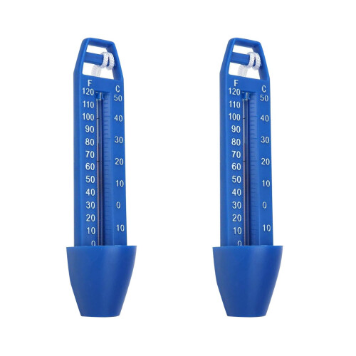 2Pièces Thermomètres Plastique Flottants Bleu 1
