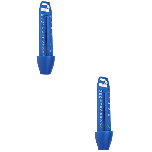2Pièces Thermomètres Plastique Flottants Bleu 1