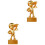 2Pièces Trophées De Football Dorés Usage Durable Élégant 3