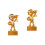 2Pièces Trophées De Football Dorés Usage Durable Élégant 4