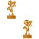 2Pièces Trophées De Football Dorés Usage Durable Élégant 6