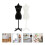 12Pièces Mini Stand Vêtements Durable Noir 10