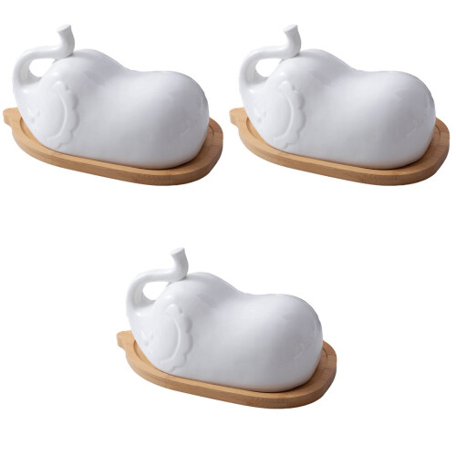 3Pièces Assortis Céramique Couvercle Élégant 2