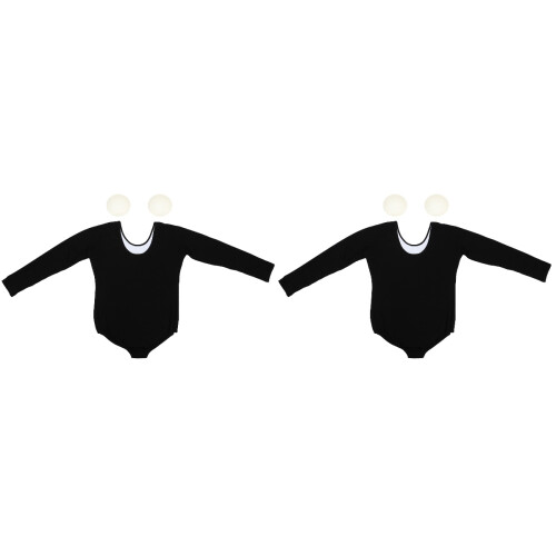 2Pièces Justaucorps Danse Long Manche Extensible Femme 1