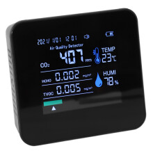 Moniteur de la qualité de l'air intérieur 9-en-1, 2000 mAh, compact