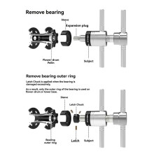 Lebycle Bicycle Hub Bearing Removal Kit Stainless Steel Tool Set for MTB Bike Bearings Installation Tool