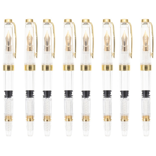8Pièces Stylos Plume Portable Fluide Et 2