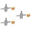 3Pièces Extracteur Valve Pneu Argent Durable Multiusage Pour 7