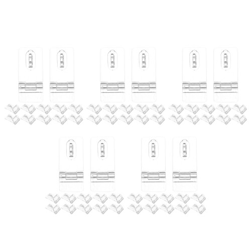 60Sets Heldere Plastic Hasp Sluitingen Voor Sieraden- En Geschenkdozen 2