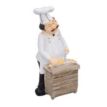 Statue de chef en résine - 23 x 11 x 9 cm Décoration de cuisine
