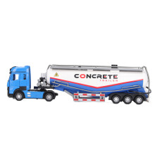 Modello di camion con pompa per calcestruzzo in lega su scala 1:32 con spruzzatore d'acqua, blu