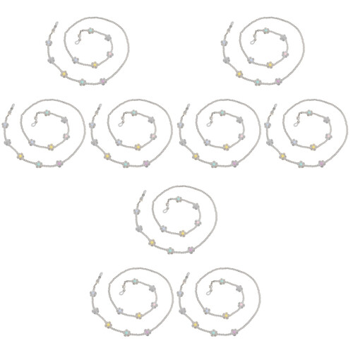 3Pièces Chaînes Violet Délicates Pour Lunettes Polyvalentes
