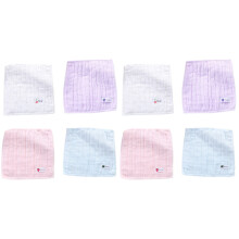 8Pièces Serviettes Carrées Enfants Douces Et Résistantes Multicolores