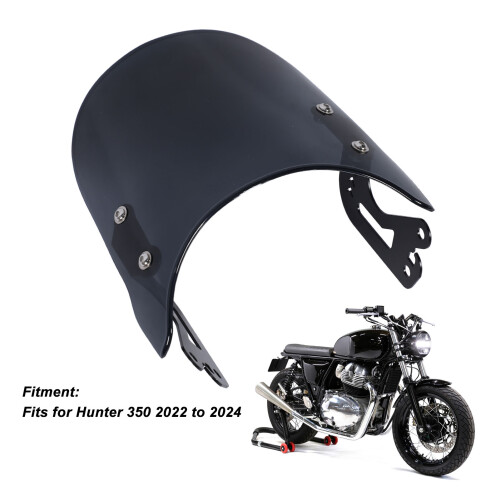 Motorcycle Windscreen Deflector for Hunter 350 2022-2024 Gray PC Iron 2