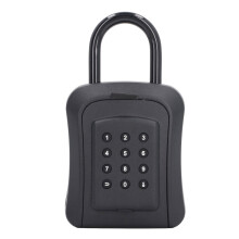 Durable Material Smart Lock Box With Weatherproof Cover Electronic Key Box Flexible Installation Backlit Keypad Outdoor Key Storage Solution