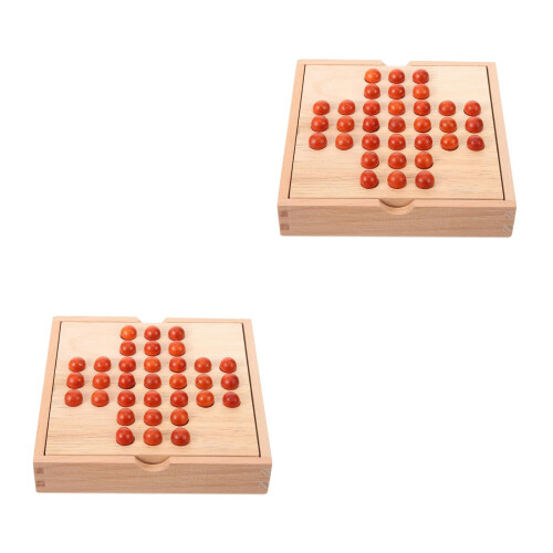2Ensembles Puzzle D'échecs En Bois Jouet Intérieur 2
