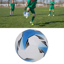Size 5 Blue Rubber Soccer Ball with Elasticity & Machine Sewing