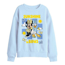(7-8 Years, Light Blue) Disney Childrens/Kids Sunshine & Bows Minnie Mouse & Daisy Sweatshirt