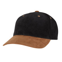 (One Size, Black/Caramel) Flexfit Unisex Adult Corduroy Suade Cap