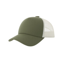 (One Size, Olive) Atlantis Headwear Unisex Adult Record-S 5 Panel Recycled High Profile Trucker Cap