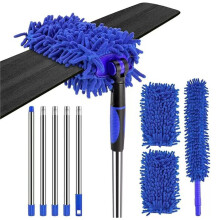Deckenventilator-Reinigungswedel mit 80-Zoll-Verlängerungsstange, Flexibler Chenille-Staubwedel für Hohe Deckenventilatoren