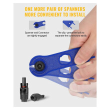 Solar Connectors with Spanners, Waterproof and UV Resistance, for 10AWG PV Cables 12 PCS