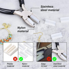 Nylon Pliers Jewelry Making Tools Carbon Steel Tools for Beading, Looping, Shaping Wire, Jewelry Making and Other Crafts