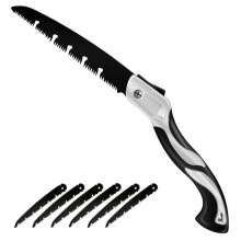 Portable Folding Multi-Function Hand Saw with High-Speed Hacksaw Blade, Outdoor Garden Hand Saw Carpentry Saw