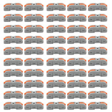 50 Pcs Quick Wire Cable Connector Splicing Multiplex Wire Connector, Quick Compact Cable Connector Grey