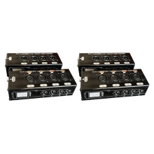 2 Paar 4-Kanaals 3-Pins XLR-Audio en DMX Via Netwerkkabelverlenger DMX512 Netwerksignaalverlenger 2 Mannelijk + 2 Vrouwelijk