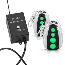 Receptor Externo Universal ERM12 con 2 Controles Remotos para Abrepuertas TOPENS, para Abridor Automático de Portones Corredizos Batientes.