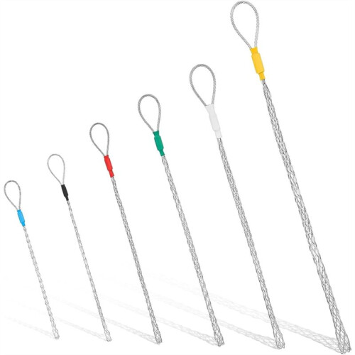 6 Pcs Cable Puller Socks for Electricians, 4-25 mm Wire Puller Grip Kit, Pulling Tools for Light & Heavy Cables 1