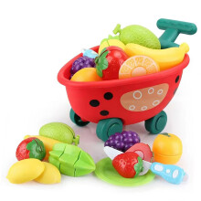 Kleinkinder Obst- und Gemüse-Schneide-Spielküchenset, Kunststoff, 16x23x17cm