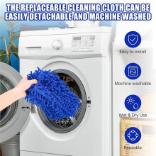 Ceiling Fan Cleaner Duster with 80inch Extension Pole, Flexible Chenille Duster for High Ceiling Fans